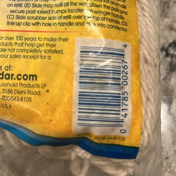 O Cedar Twist ‘n Mop cotton Twist Mop Refill new in sealed pkg - Picture 6 of 6